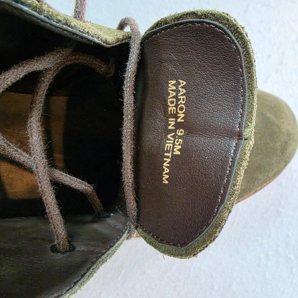 Joseph Abboud Aaron Mens Olive Green Suede Chukka Desert Boots Size 9.5M